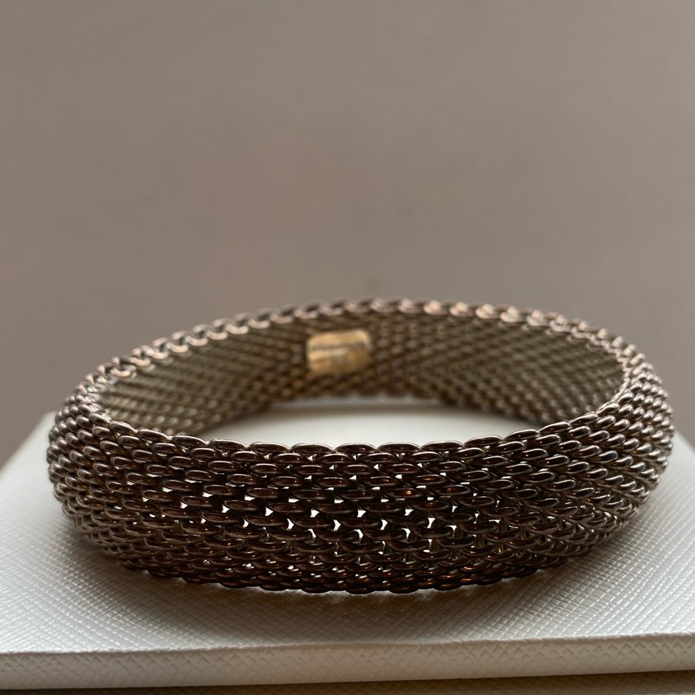 Tiffany & Co Somerset Mesh Weave Bangle Bracelet